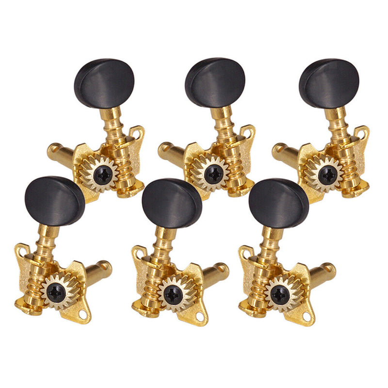 3R3L String Tuning Peg Tuner Open Oval Button Heads for Acoustic Folk Guitar