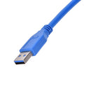 1ft 30cm SHORT Super Speed USB3.0 Types A Males to Female Blue Extension Cabl â„–[