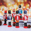 1pc Christmas Decoration 12cm Wood Made Nutcracker Puppet New Year Christ JR