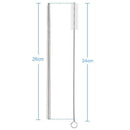 Stainless Steel Straws, 10.5 inches Reusable Drinking Straws for Tumblers,
