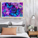 Butterfly Flower 5D DIY Full Round Diamond Painting Mosaic Beadwork 40x30cm