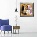 5D DIY Full Drill Diamond Painting Wolf and Dream Catcher Embroidery Kit