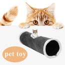 Collapsible Pet Cat Tunnel for Indoor Outdoor Suede Hideaway Tube Play Toys