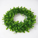 16.5" Wreath Artificial Green Leaves Door Wreath Leaves Garland for Home Office