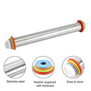 Adjustable Stainless Steel Rolling Pin Dough Roller Hot 4 with Removable T8I0