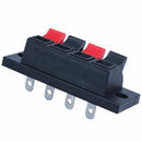 4-Way AMP Stereo Speaker Terminal Plate Strip Push Release Connector Block  A8V6