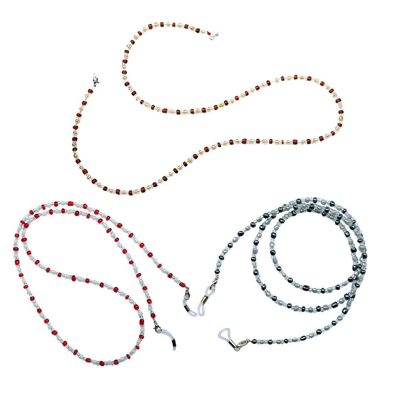3pcs Eyeglasses Rope Neck Cord String Sunglasses Holder Glass Beads Lanyard
