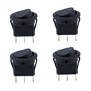 4x Mini Round Blue LED Indicator Toggle Switch 3 Pin On-Off 12V DC I4Q6