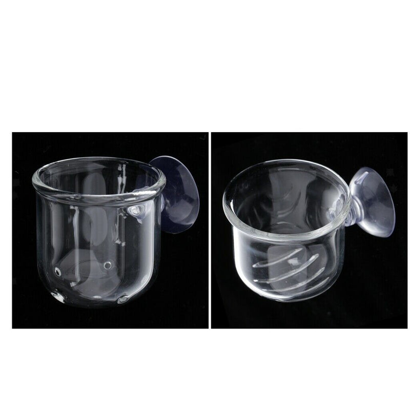 2x Fish Feeder Aquarium Clear Live Red