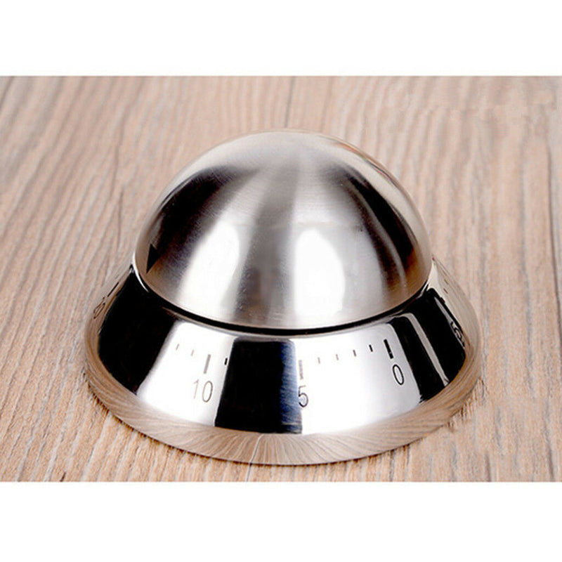 2 Pcs 60 Minutes Kitchen Timer Cooking Bell Counter Alarmer,Stainless Steel