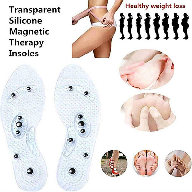 1 Pair Unisex Breathable 8-magnet Therapy Acupoint Magnetotherapy Insoles A