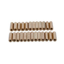 M3 x 16mm Female Threaded Brass Hex Standoff Pillar Spacer Nut 25pcs
