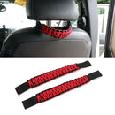 Headrest Grab Handles Rear Seat Passenger Grip Handles for Jeep Wrangler YJ
