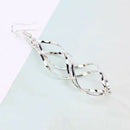 Fashion Double Loop Drop Earrings For Women Long Wave Dangle Earrings State S8N7