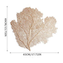 Stain Table Washable Place Placemat Resistant Woven Mat  Elegant Leaf Dining