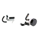 1pair Black Oil Cylinder Tank Fluid Cup Reservoir Brake Clutch for Motorbike