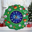 Round Xmas Clock DIY Diamond Painting Special Shape Full Drills Home Decor