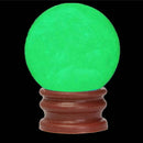 35mm Glow In Dark Stone Luminous Quartz Crystal Sphere Ball w/ Base Sta TDX