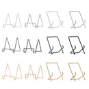 Square Wrought Iron Easel Plate Display Stand Picture Frame Holder  Black_S