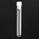 20pcs 12ml Clear Plastic Vials Lab Test Tubes with Caps Stoppers White 15x100mm