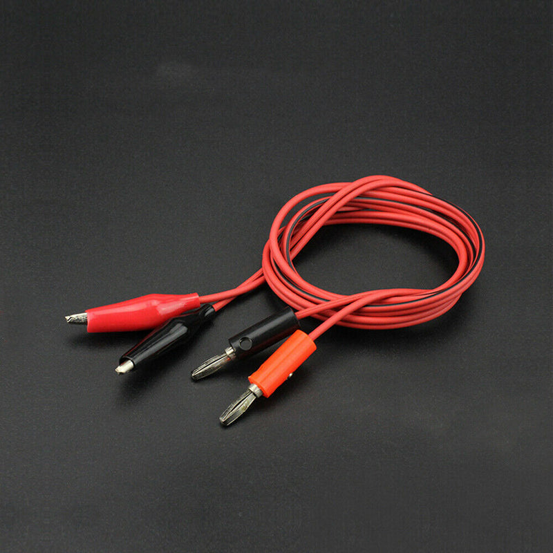 New 3FT Alligator Probe Test Lead Clip to Banana Plug Probe Cable for Multimeter