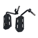 2 Pcs Black Steel Car Exterior Side Door Foot Pegs Rest Pedals Plate Car Ac