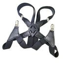 Womens Mens Clip-on Suspenders Elastic X-Back Adjustable Braces Wide Straps
