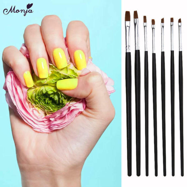 7pcs/set Nail Art Gel Design Pen PaInting Polish Brush Dotting Drawing To NPJ