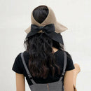 Fashion Bow Sun Hats Women Ponytail Sun Cap Ribbon Knitted Raffia Hat For W