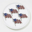 Fashion American USA Flag Rhinestones Crystal Brooch Pin Elegant Jewelry Gift j7
