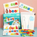 Wooden Cardboard English Spelling Alphabet Game Spelling Early Education Kids