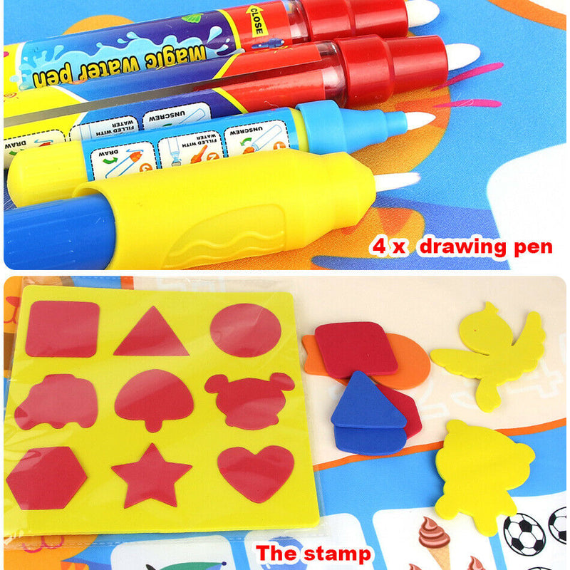 Water Mat, Water Drawing Painting Mat Large Size 120 X 90Cm Mess-Free Aqua  G8T8