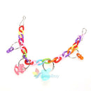 Colorful Parrot Parakeet Bird Cage Hammock Swing Hanging Playing Toys New A