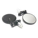 Black Motorcycle Round 7/8" Bar End Rearview Side Mirrors For Bobber Cafe Ra T!E