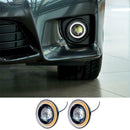 2PCS COB LED Fog Light Projector Car Lamp White Angel Eye Halo Ring DRL CHO HBE