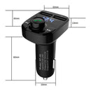 Dual USB Adaptive Fast Charging Rapid Car Charger FM Transmitter MP3 Receiver