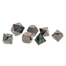 Set D4 D6 D8 D10 D12 D20 Dice Polyhedral for TRPG DND Role Playing 7Pcs Blue