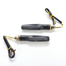 1XABS Plastic Motorcycle Black LED Turn Signal Light Indicators BLJnker Amber LJ