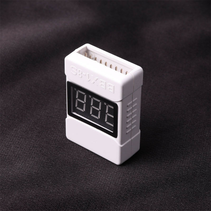 3.6-32VLED Volt Meter 1S-8S Low Voltage Buzzer Alarm Lipo Battery Voltage Tester