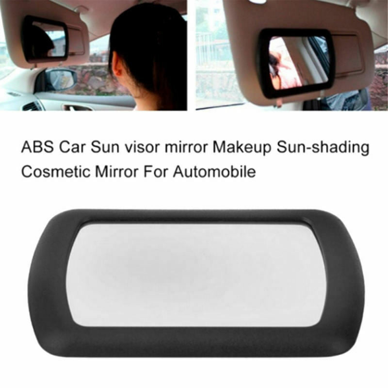 2X Black Clip on Car Sun Visor Vanity Mirror Sun-shading Cosmetic Mirror WCS