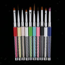 10Pcs Acrylic Nail Brush Professional Nail Art Painting Dotting Pen Tool Set