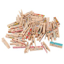 50x Colors Mini Wooden Craft Pegs Clothes Paper Photo Clothespin Clips 35mm