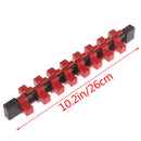 3pc Socket Organizer 1/4 3/8 1/2 Mountable Sliding Holder Rail Rack Tool Storaly