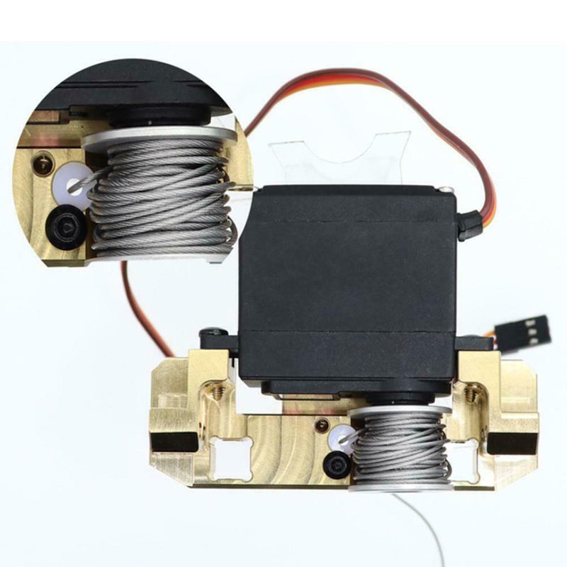 25T Metal Steering Gear Servo Winch Wheel for 1/10 RC Crawler Car TRX4 D90