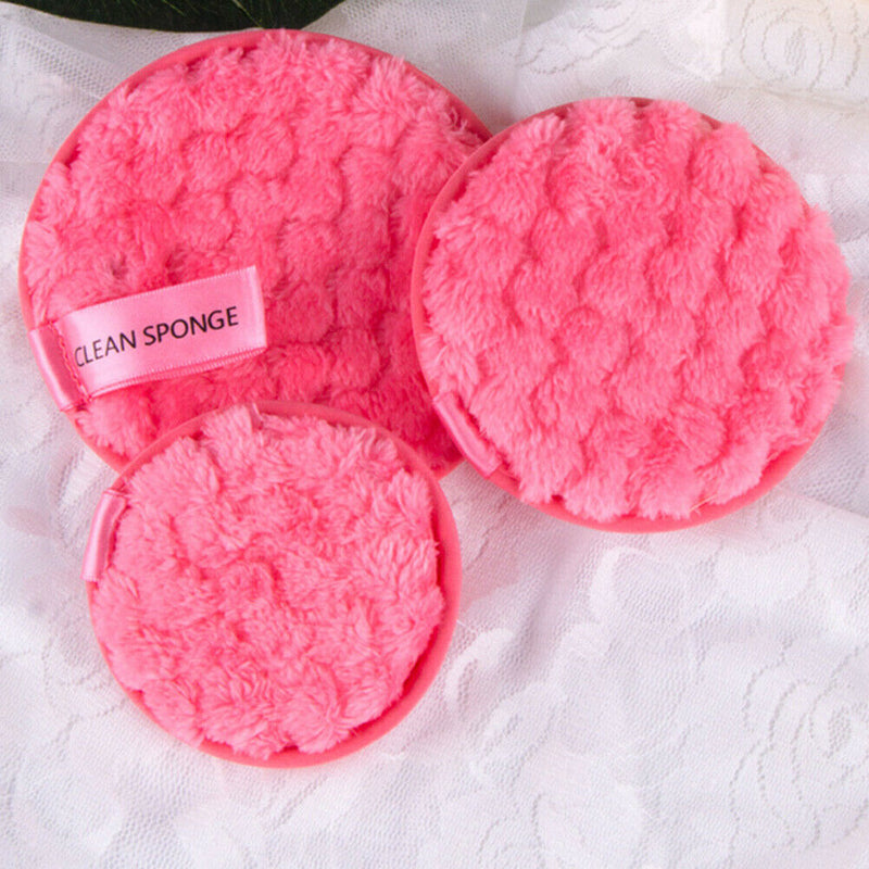 3pcs Reusable Microfiber Pad Cleaning Cotton Facial Makeup Remover Puff (5)