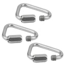 3pcs Climbing Carabiners Safety Harness Connector Buckles Outdoor Hardware