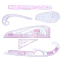 6Pcs Clothing Pattern Design Drawing Comma Line Straight French Curve Rulers