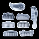 8 Pieces transparent white Comb DIY Silicone Mold Jewelry Casting Mould fog S9B2