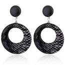 Women'S Geometric Pendant Earrings Large Earrings Snakeskin Party Jewelry B