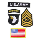 4pcs/set Outdoor 101 AIRBORNE U.S. ARMY American Embroidered Morale Patch